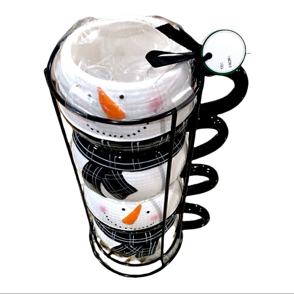 NWT ☃️ Snowman Stackable Mugs - Picture 2 of 4